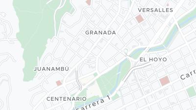 Kaart met de situering van het hotel