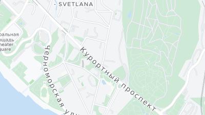 Kaart met de situering van het hotel