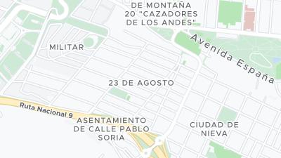 Kaart met de situering van het hotel