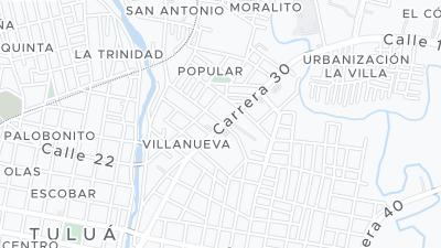 Kaart met de situering van het hotel