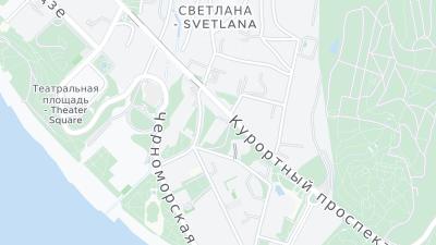 Kaart met de situering van het hotel