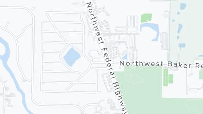 Kaart met de situering van het hotel