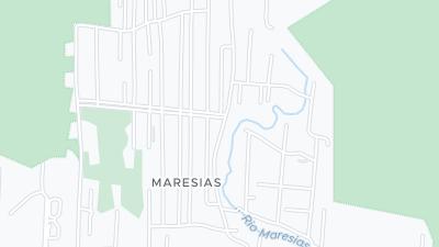 Kaart met de situering van het hotel