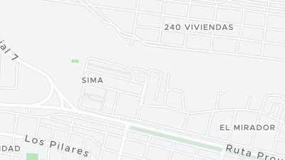 Kaart met de situering van het hotel