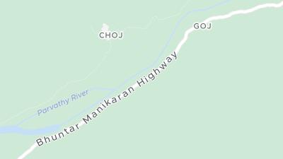 Kaart met de situering van het hotel