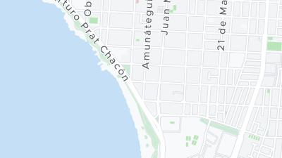 Kaart met de situering van het hotel