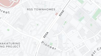 Kaart met de situering van het hotel