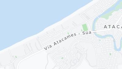 Kaart met de situering van het hotel