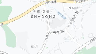 Kaart met de situering van het hotel