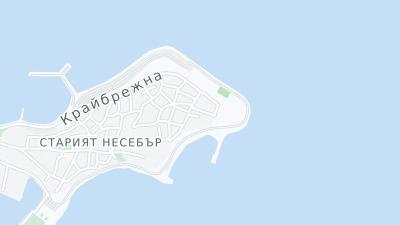 Kaart met de situering van het hotel