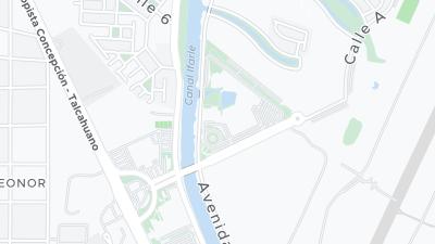 Kaart met de situering van het hotel