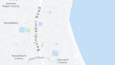 Kaart met de situering van het hotel