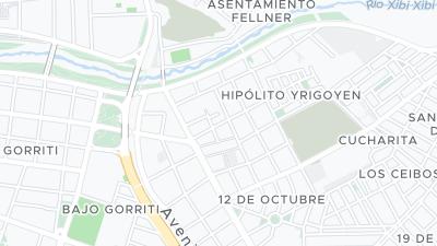 Kaart met de situering van het hotel