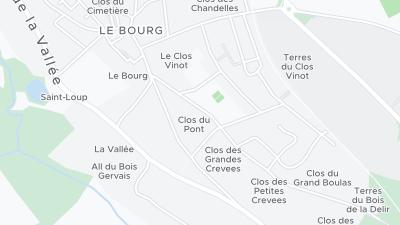 Kaart met de situering van het hotel