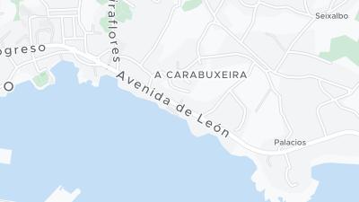 Kaart met de situering van het hotel