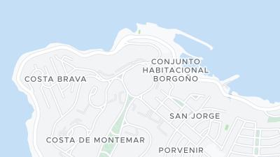 Kaart met de situering van het hotel