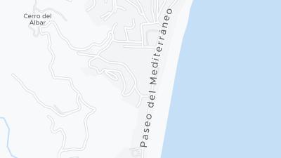 Kaart met de situering van het hotel