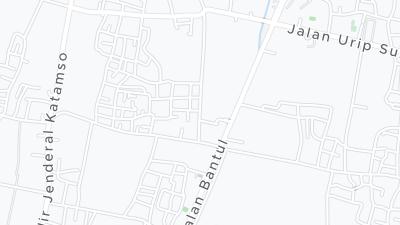 Kaart met de situering van het hotel