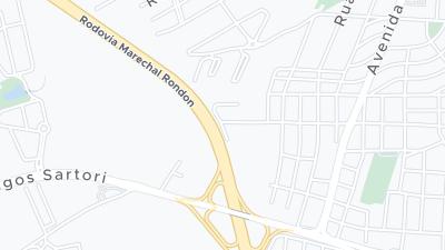 Kaart met de situering van het hotel