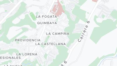 Kaart met de situering van het hotel