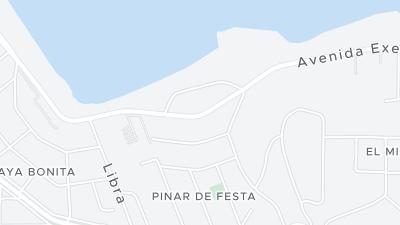 Kaart met de situering van het hotel