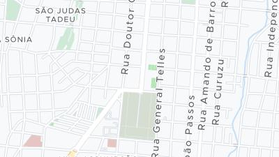 Kaart met de situering van het hotel