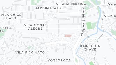 Kaart met de situering van het hotel