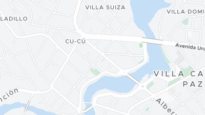 Kaart met de situering van het hotel