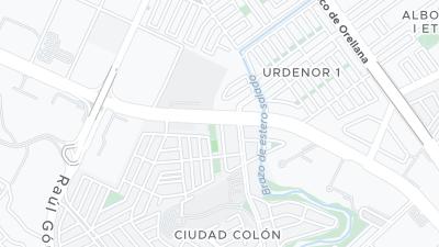 Kaart met de situering van het hotel