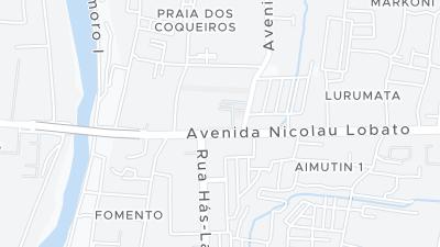 Kaart met de situering van het hotel