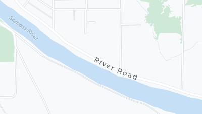 Kaart met de situering van het hotel