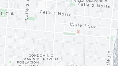 Kaart met de situering van het hotel