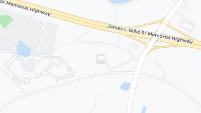 Kaart met de situering van het hotel