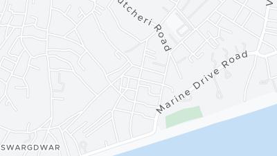 Kaart met de situering van het hotel