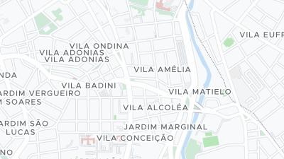 Kaart met de situering van het hotel