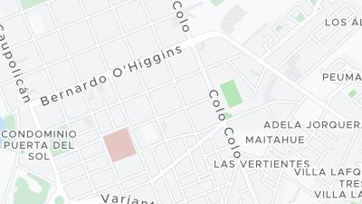 Kaart met de situering van het hotel