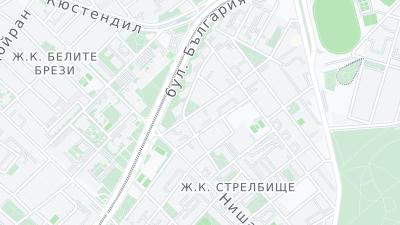 Kaart met de situering van het hotel