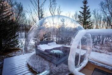 کلبه Eyja Mörk & Bubble Bedroom