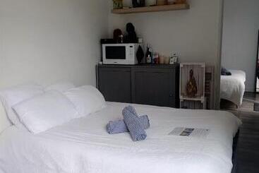 פנסיון Studio De Jardin Le Temps D Une Pause Jusqu à 4 Personnes En Face Du Beaujolais   Climatisation Et B