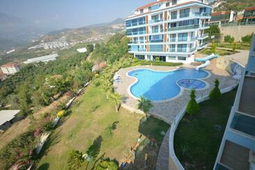 관광객 아파트 Flat With Sea View Shared Pool & Gym In Alanya