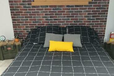 펜션 Chambre Style Rétro Garage