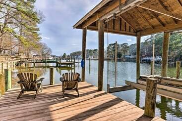 별장 Bright Reedville Abode W/ Dock On Whays Creek!