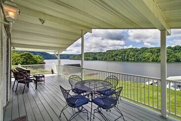 茅舍 Lakefront Hiwassee Home W/ Private Dock & Deck!