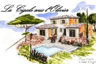 ベッドアンドブレックファースト La Cigale Sous L Olivier