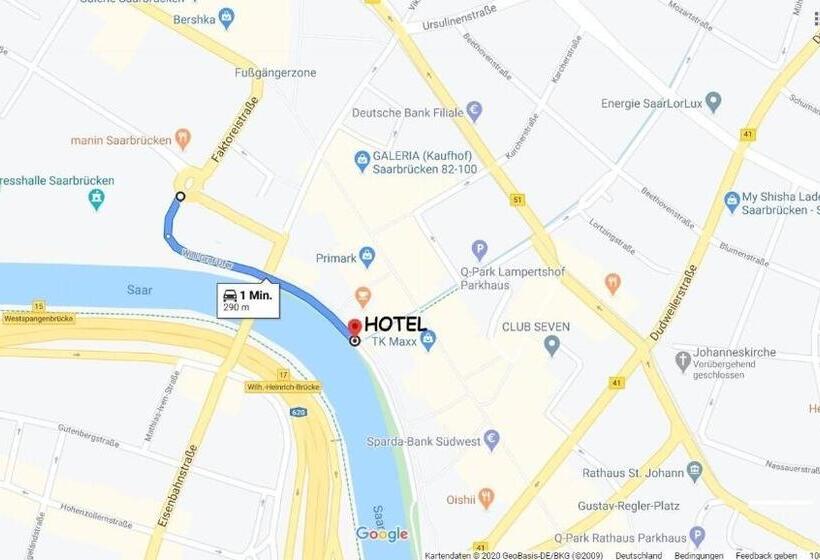 Отель Stadt Hamburg Am Fluss Saarbrücken