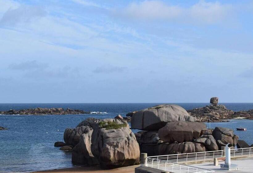 Appartement Vue Mer Exceptionnelle Avec Terrasse Et Parking à Trégastel   2 Chambres   Fr 1 368 29