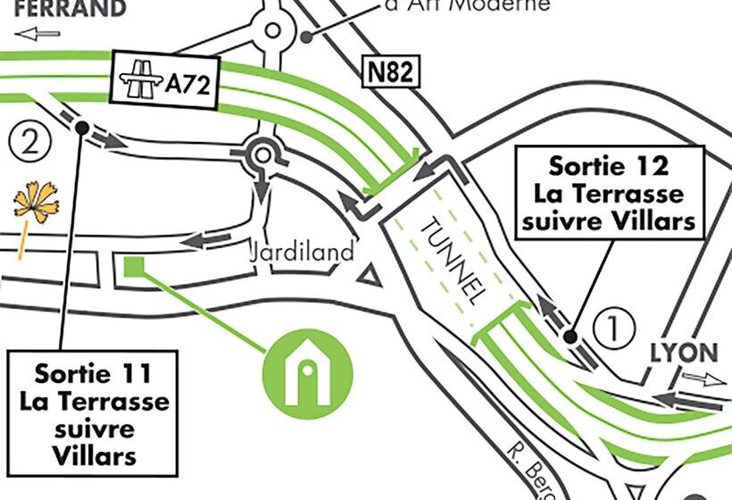 Отель Campanile St Etienne Centre   Villars La Terrasse