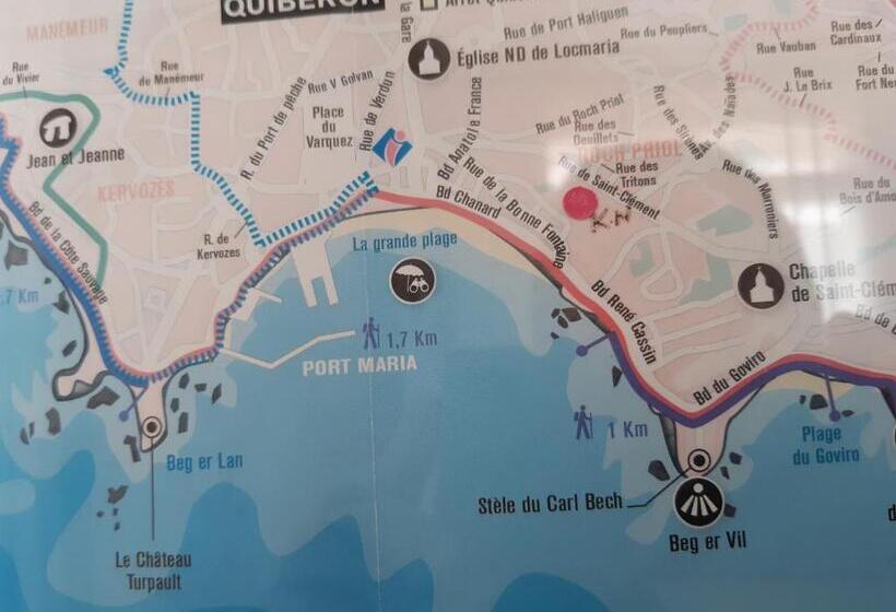 ホテル Hôtel Ker Noyal Quiberon Plage