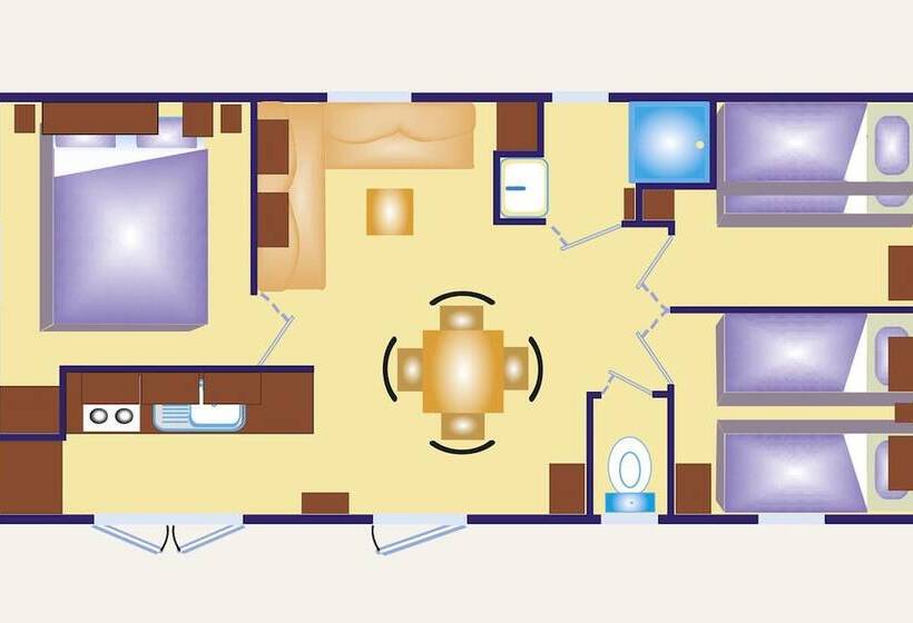 ホテル Bungalow Camping Parc Montana