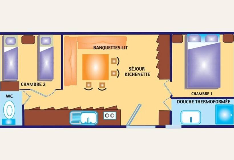 ホテル Bungalow Camping Parc Montana